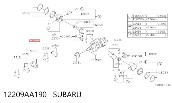  12209AA190 Subaru