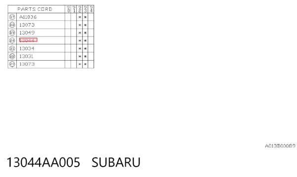 Звездочка-шестерня распредвала двигателя, впускного правого 13044AA005 Subaru