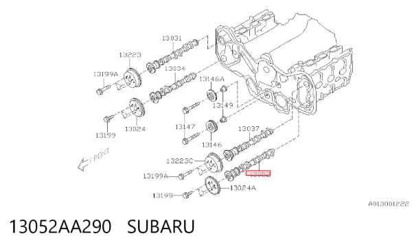 Распредвал двигателя выпускной левый 13052AA290 Subaru