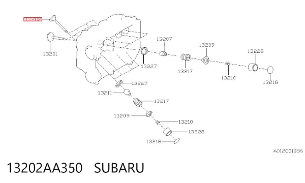 Выпускной клапан 13202AA350 Subaru
