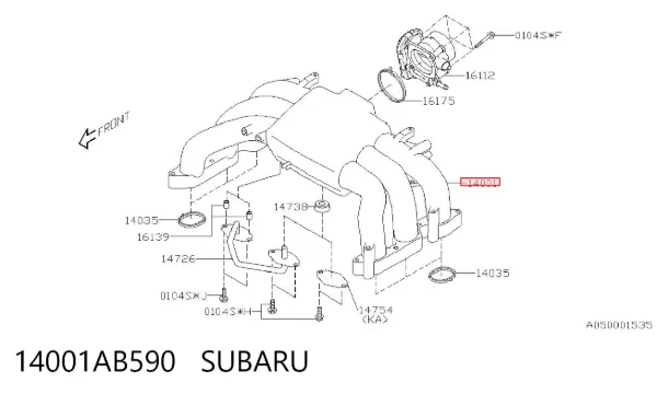 Впускной коллектор 14001AB590 Subaru