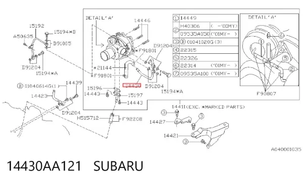  14430AA121 Subaru