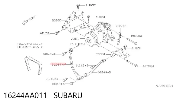  16244AA011 Subaru