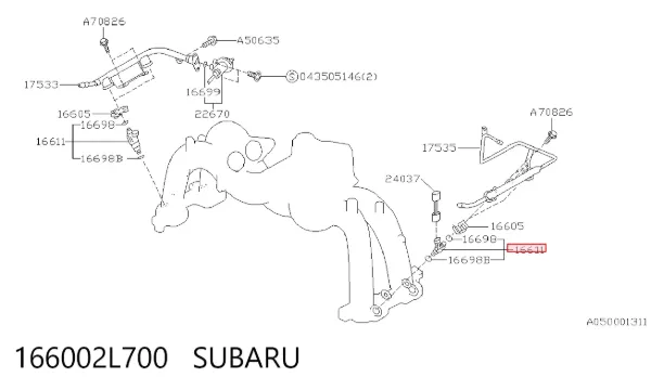 Топливные форсунки Subaru Impreza II
