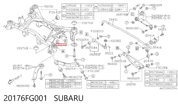  20176FG001 Subaru