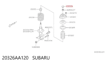 Крышка опоры амортизатора переднего SUBARU 20326AA120