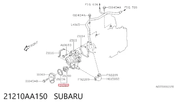 Термостат 21210AA150 Subaru