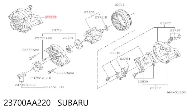 Генератор 23700AA220 Subaru