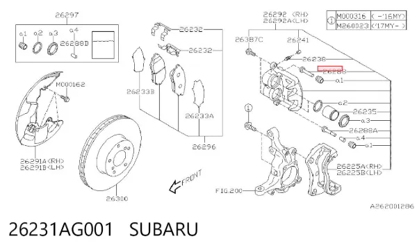  26231AG001 Subaru