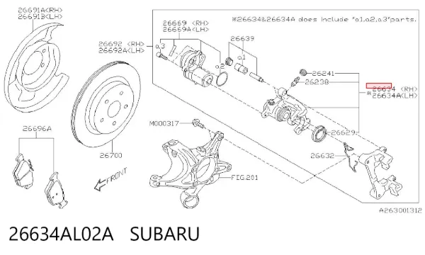  26634AL02A Subaru