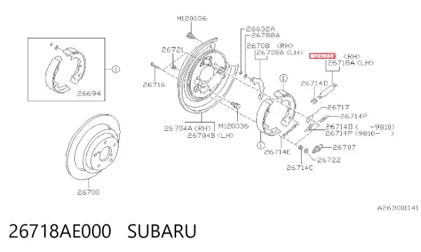  26718AE000 Subaru