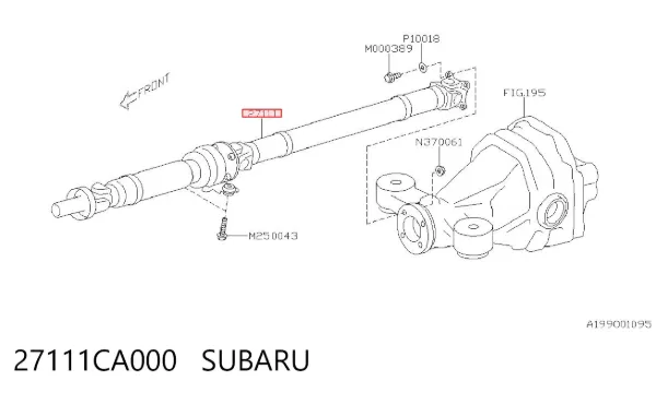 Кардан задний 27111CA000 Subaru