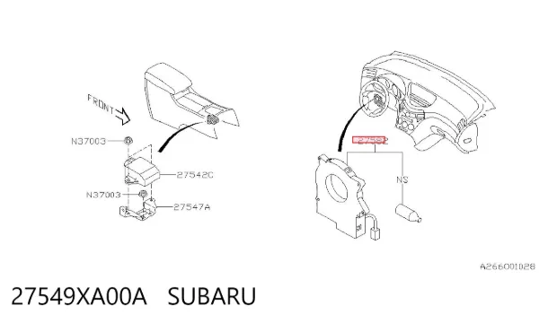 Датчик угла поворота руля 27549XA00A Subaru