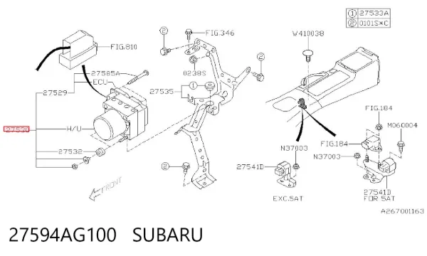 Блок АБС 27594AG100 Subaru