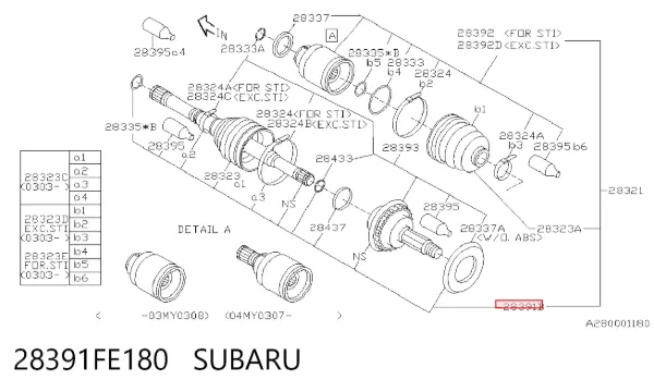  28391FE180 Subaru