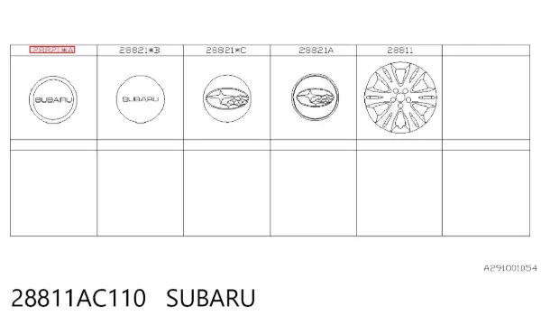 Заглушка ступицы 28811AC110 Subaru