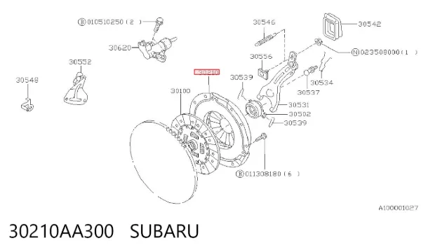 Корзина сцепления 30210AA300 Subaru