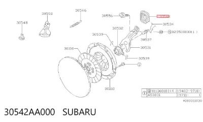 Пыльник вилки сцепления SUBARU 30542AA000