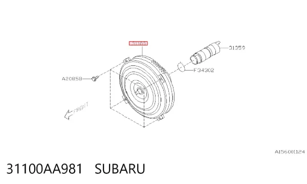 Гидротрансформатор 31100AA981 Subaru