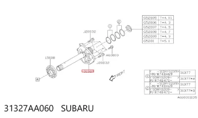 Насос масляный АКПП SUBARU 31327AA060