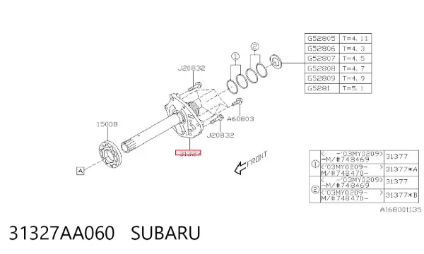 Насос масляный АКПП 31327AA060 Subaru