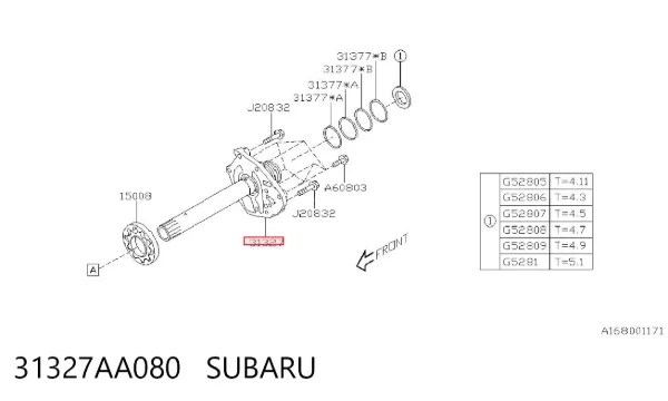 Насос масляный АКПП 31327AA080 Subaru