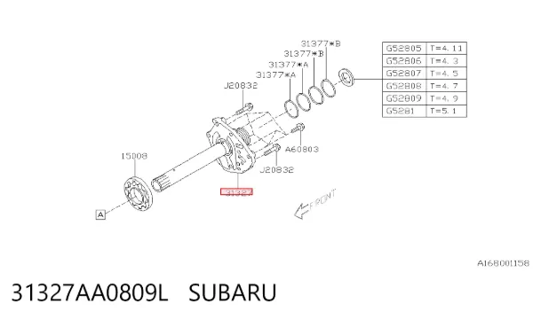 Насос масляный АКПП 31327AA0809L Subaru