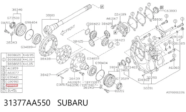  31377AA550 Subaru