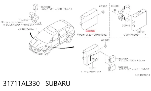 Блок управления акпп 31711AL330 Subaru