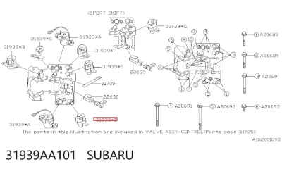 Соленоид АКПП SUBARU 31939AA101