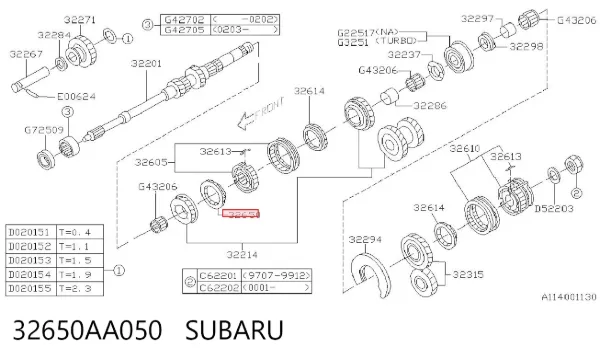 Кольцо синхронизатора 32650AA050 Subaru