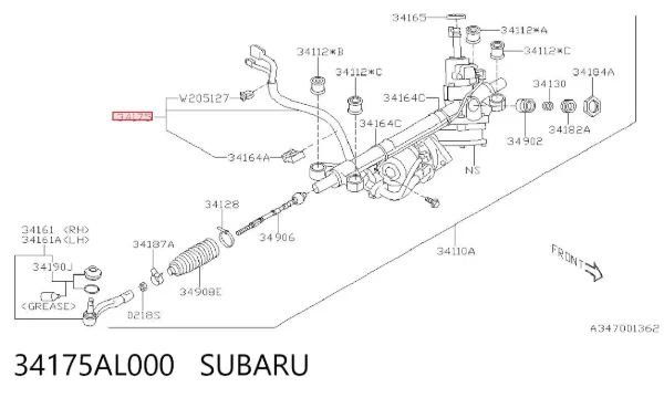 Жгут проводов рулевой рейки 34175AL000 Subaru