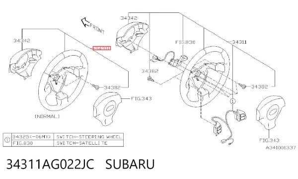 Руль 34311AG022JC Subaru