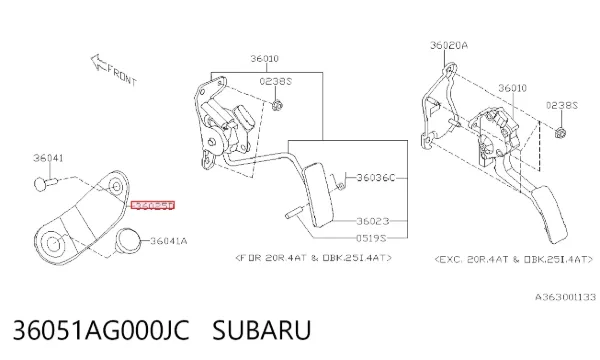  36051AG000JC Subaru