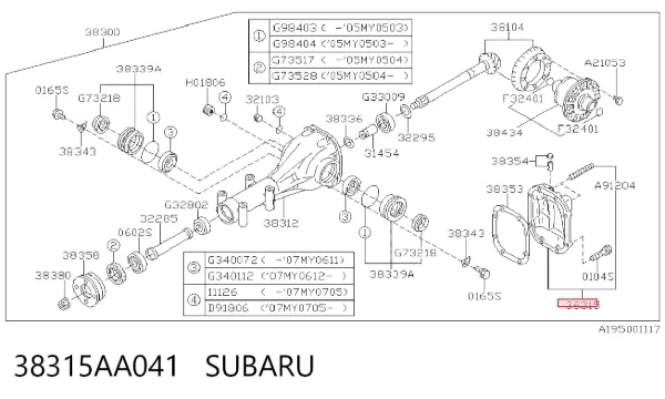  38315AA041 Subaru