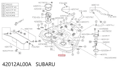 Бак топливный SUBARU 42012AL00A