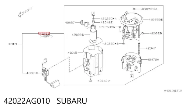 Бензонасос 42022AG010 Subaru