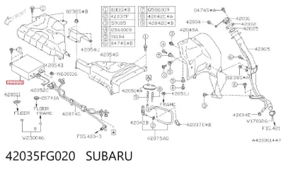 Адсорбер паров топлива SUBARU 42035FG020