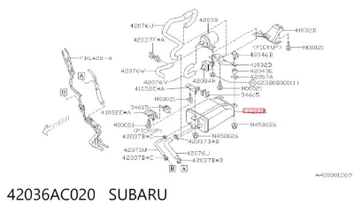 Адсорбер паров топлива SUBARU 42036AC020
