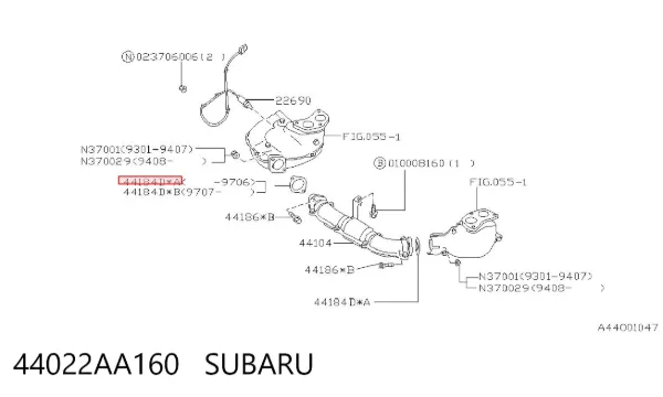 Прокладка глушителя Subaru Impreza II