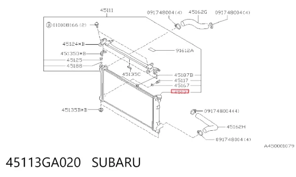 Крышка радиатора 45113GA020 Subaru