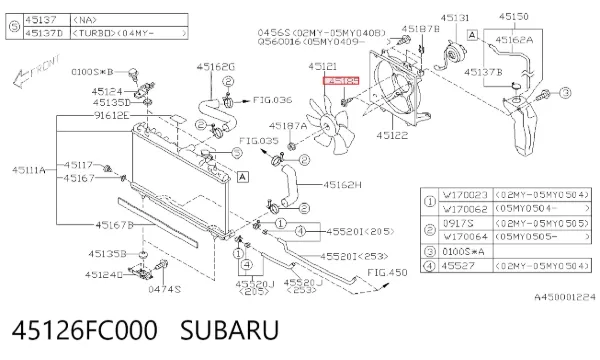  45126FC000 Subaru