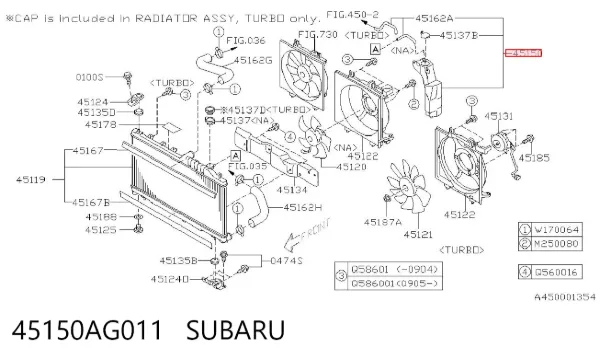 Бачок системы охлаждения 45150AG011 Subaru