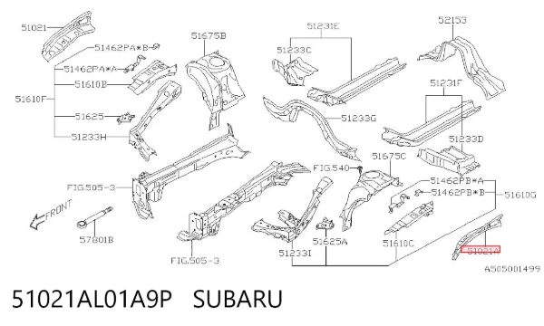  51021AL01A9P Subaru