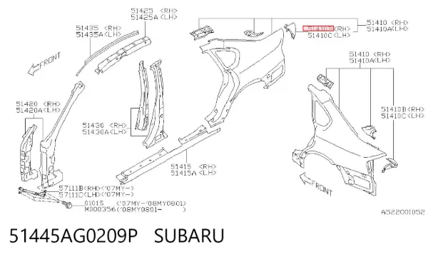  51445AG0209P Subaru