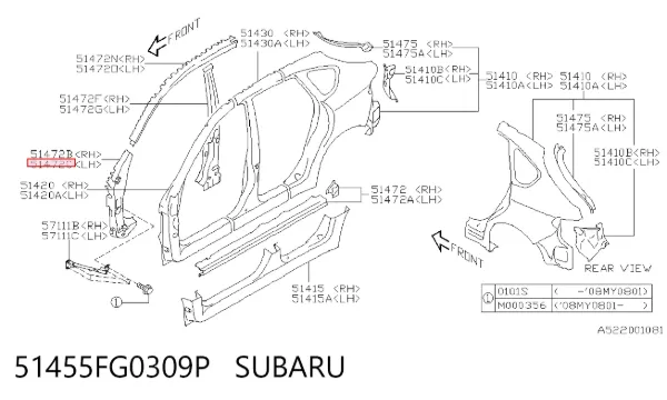  51455FG0309P Subaru