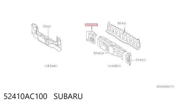 Панель багажного отсека задняя 52410AC100 Subaru