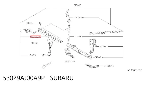  53029AJ00A9P Subaru