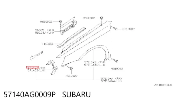  57140AG0009P Subaru