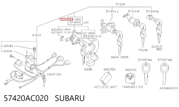  57420AC020 Subaru